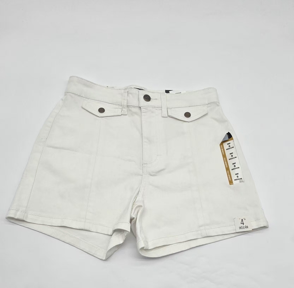 Lee Women's High Waist Cream Shorts